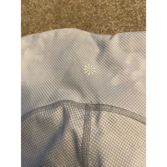 Athleta Ultimate Stash Pocket Printed Capri Leggings White/Gray Print Size Small - Picture 13 of 14